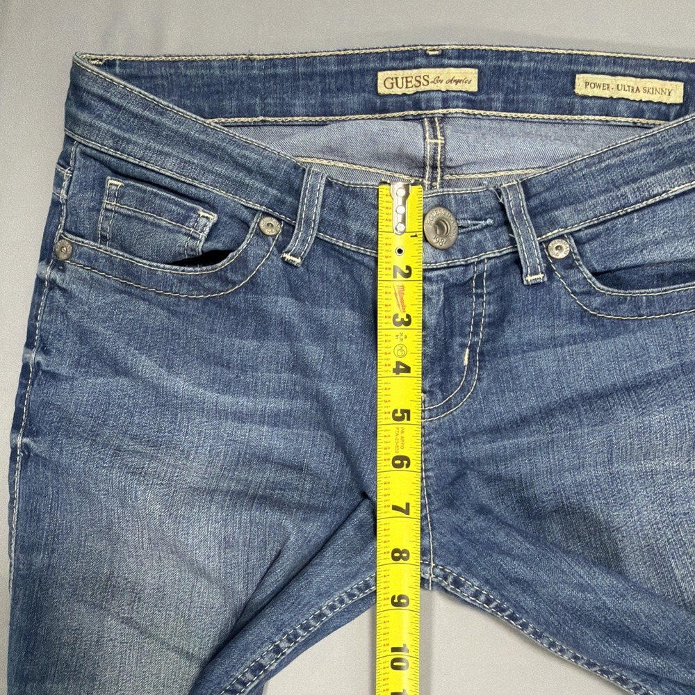 Guess Power Ultra Skinny Low-Rise Jeans‎ Womens 29x30 Medium Wash Blue Denim - Picture 16 of 16